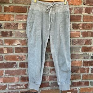 James Perse Mixed Media Pants Size 1 Olive Green Cargo Joggers